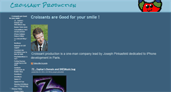 Desktop Screenshot of croissantproduction.com